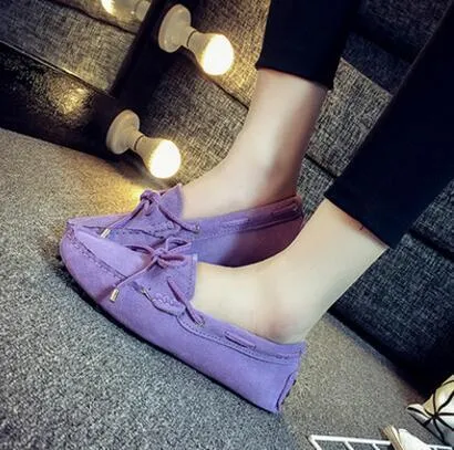 Genuine Leather Women Flat Shoes Casual Loafers
