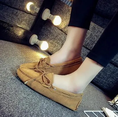 Genuine Leather Women Flat Shoes Casual Loafers