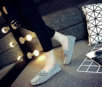 Genuine Leather Women Flat Shoes Casual Loafers