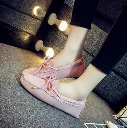 Genuine Leather Women Flat Shoes Casual Loafers
