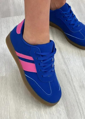Germaine Navy Side Stripe Trainers