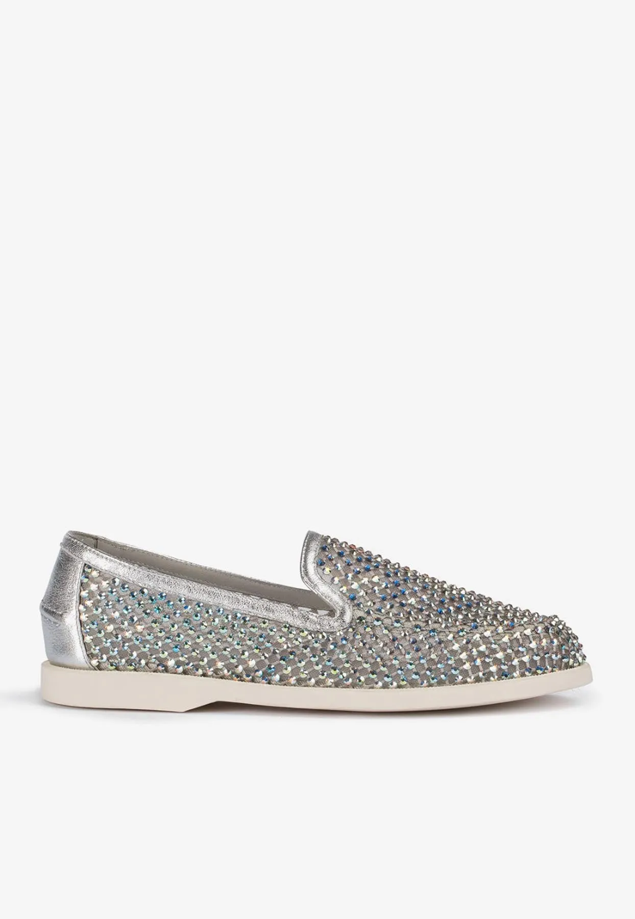 Gilda Fishnet Crystal Loafers