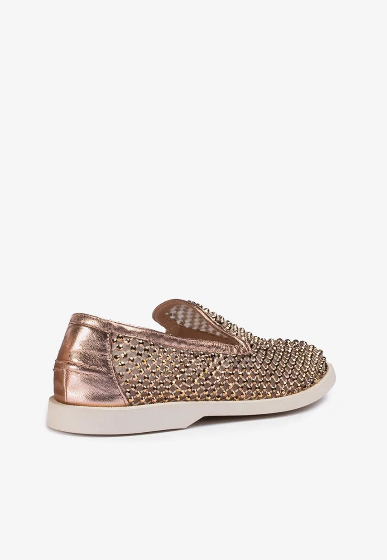 Gilda Fishnet Crystal Loafers