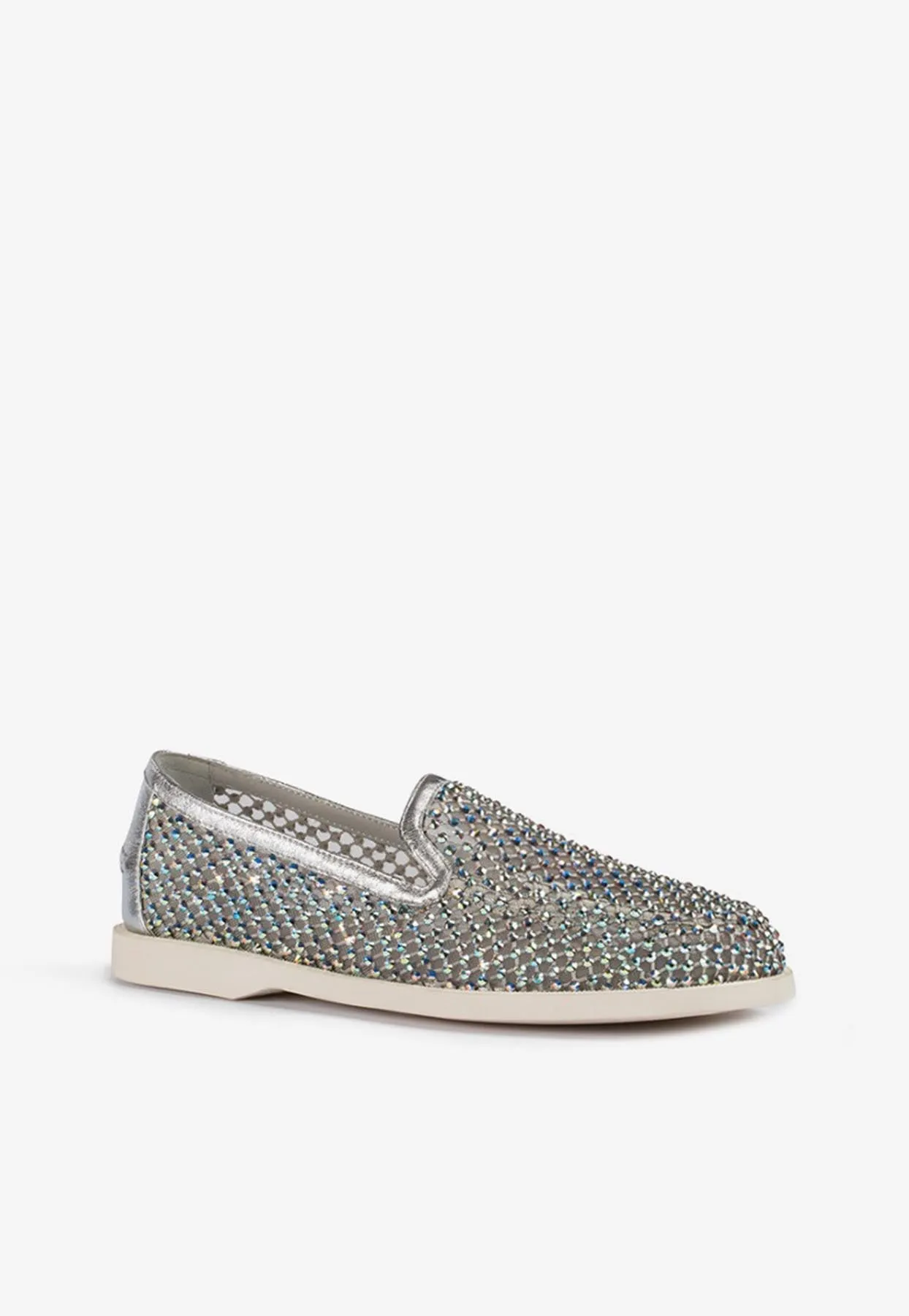 Gilda Fishnet Crystal Loafers