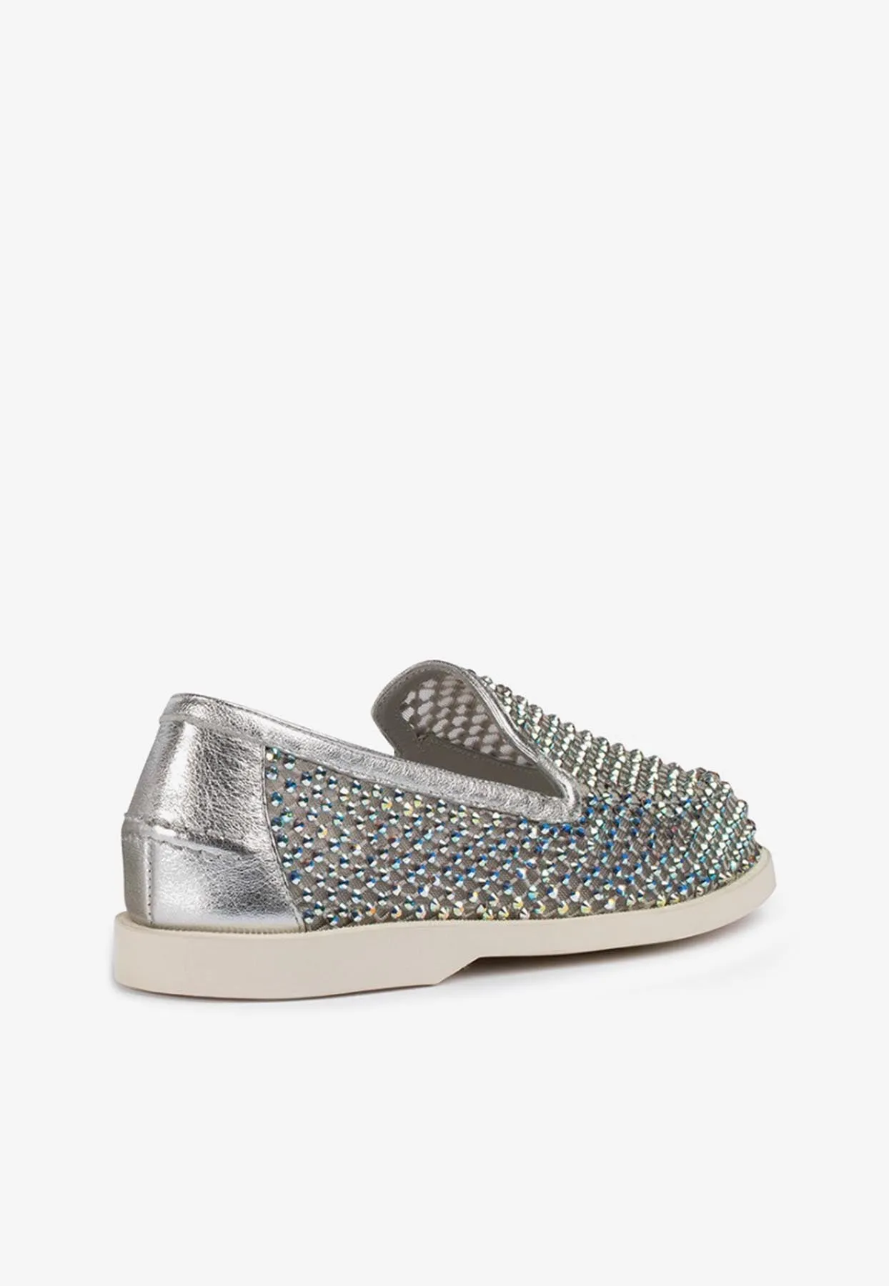 Gilda Fishnet Crystal Loafers