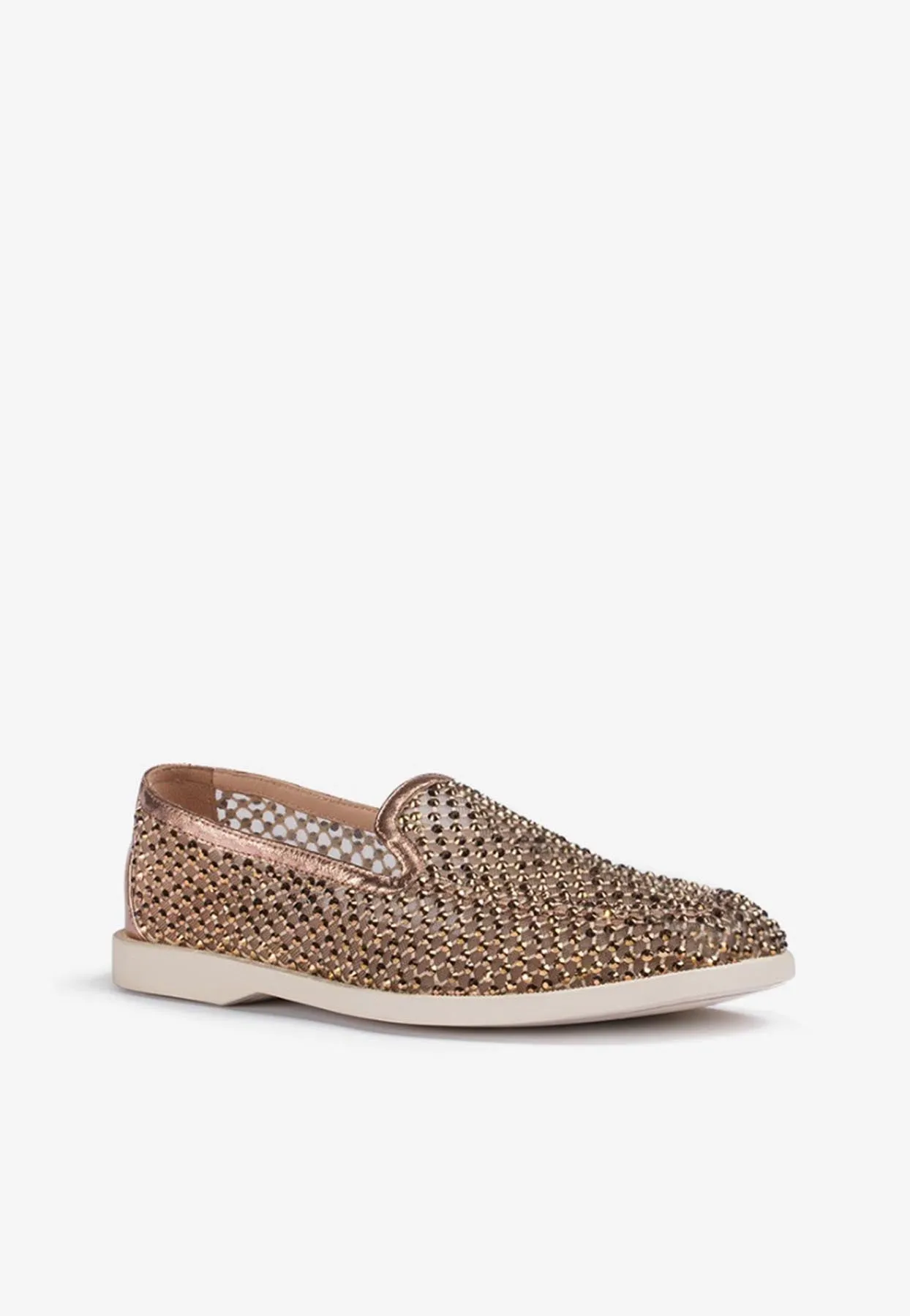 Gilda Fishnet Crystal Loafers