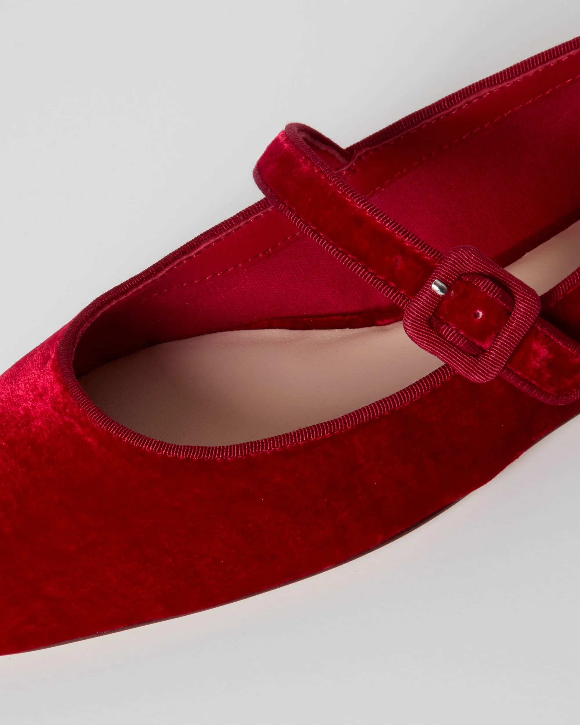 Ginger Mary Jane Flat in Red