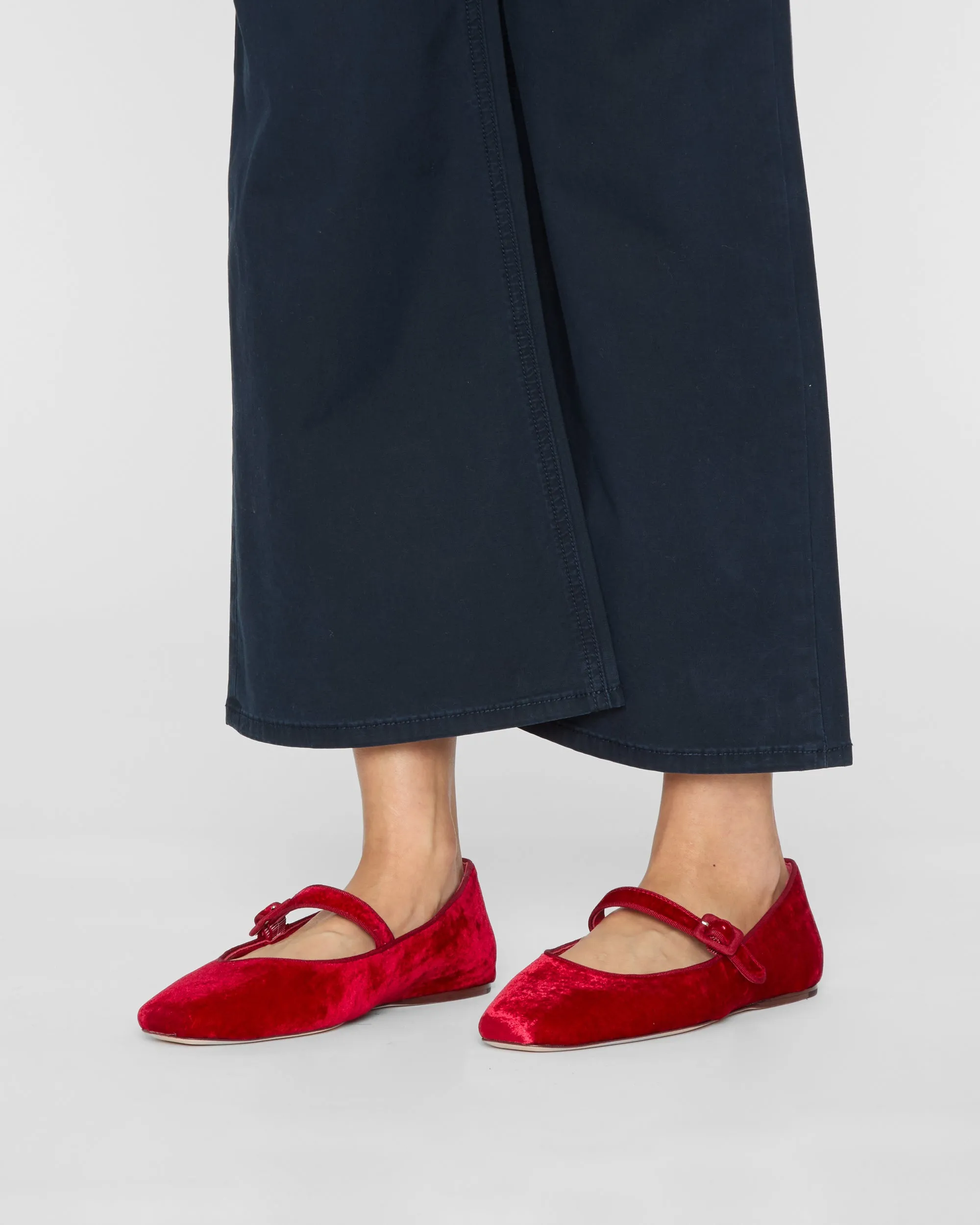 Ginger Mary Jane Flat in Red