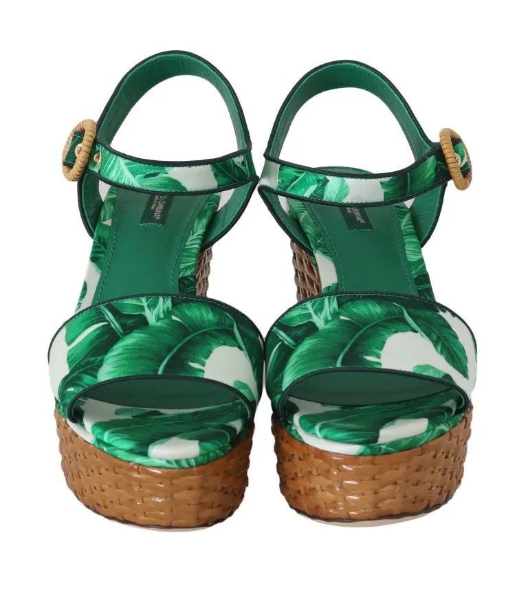 Green Banana Ankle Strap Silk Sandals Shoes