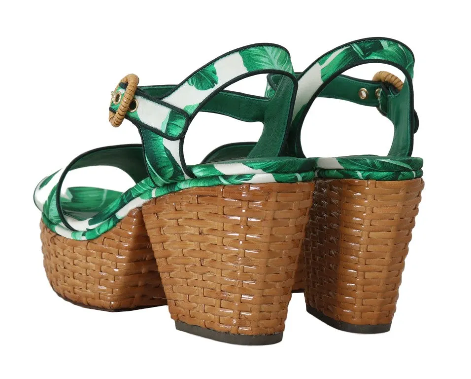 Green Banana Ankle Strap Silk Sandals Shoes