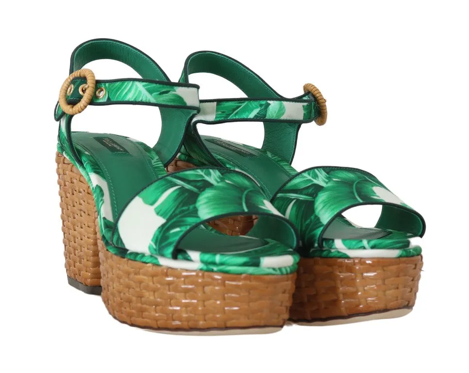 Green Banana Ankle Strap Silk Sandals Shoes