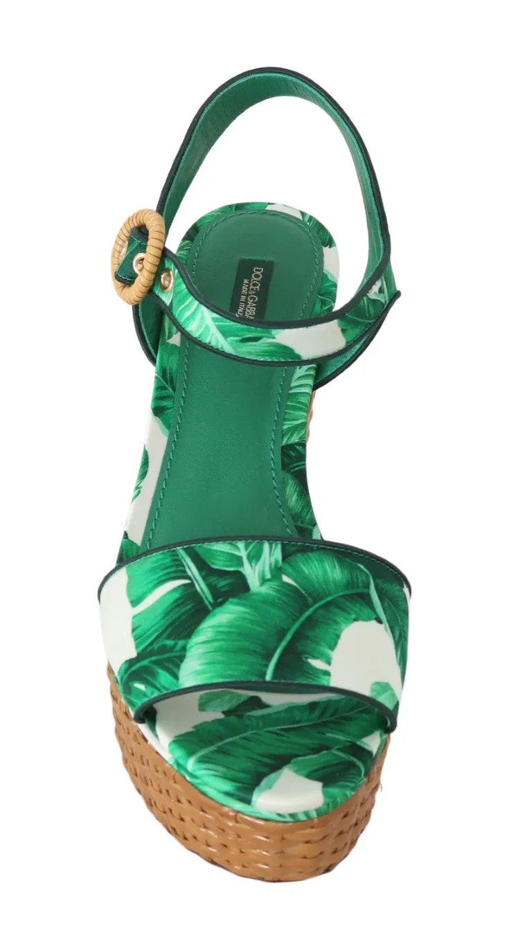Green Banana Ankle Strap Silk Sandals Shoes