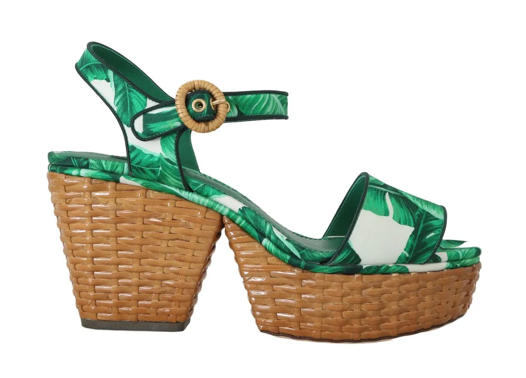 Green Banana Ankle Strap Silk Sandals Shoes