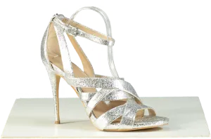 Guess Silver Strappy High-Heel Sandals UK 8 EU 41