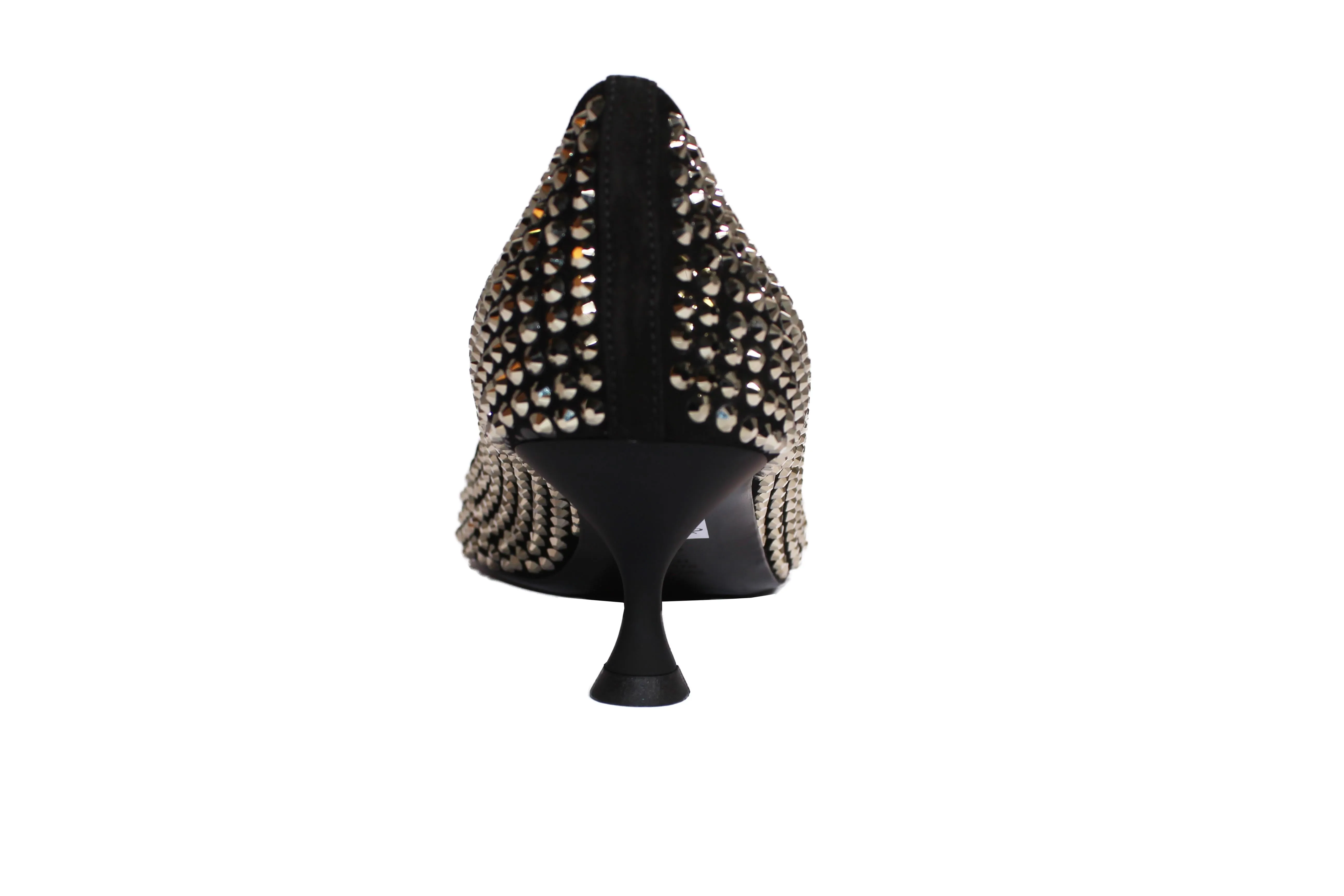 heeled loafers crystal black