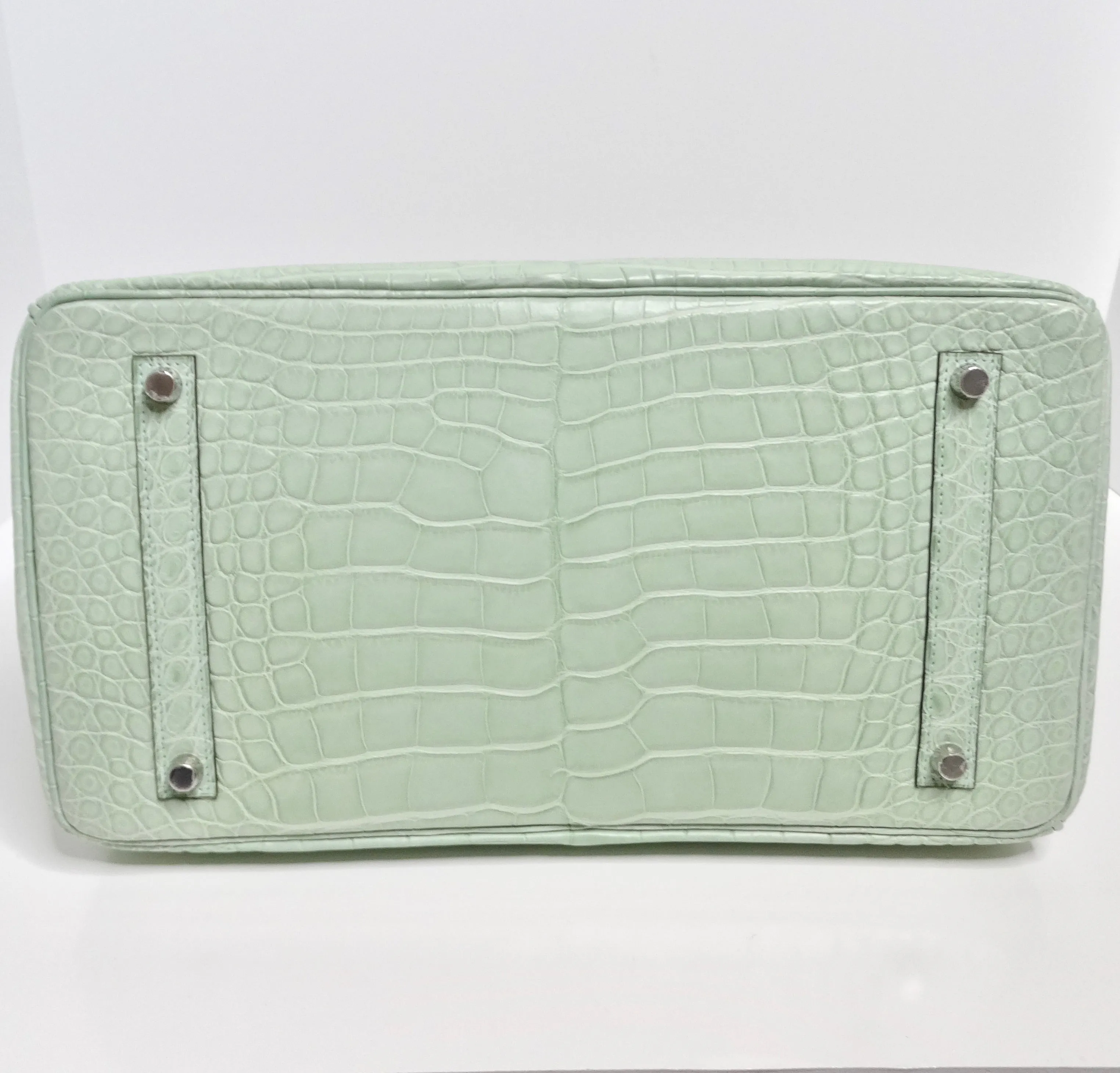 Hermes Birkin 35cm Vert D'Eau Matte Alligator Palladium Hardware