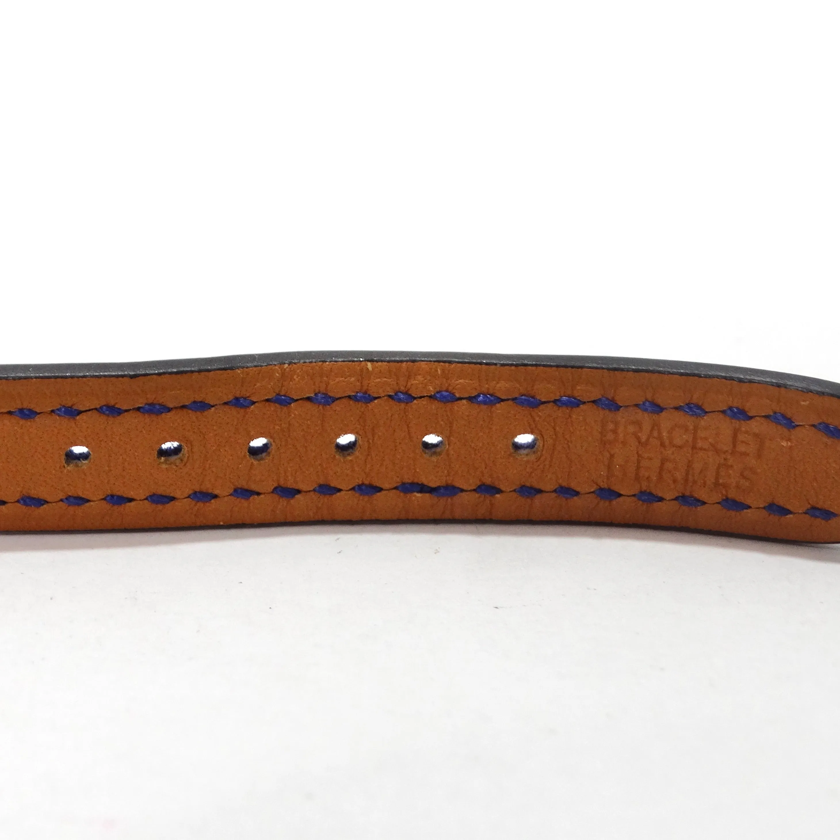 Hermes Heure H Hour Double Tour Quartz Watch Bleu Electrique