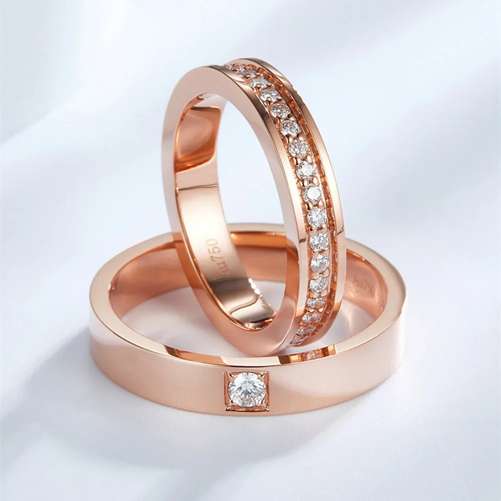 His and Hers Diamond Eternity Couple Wedding Rings