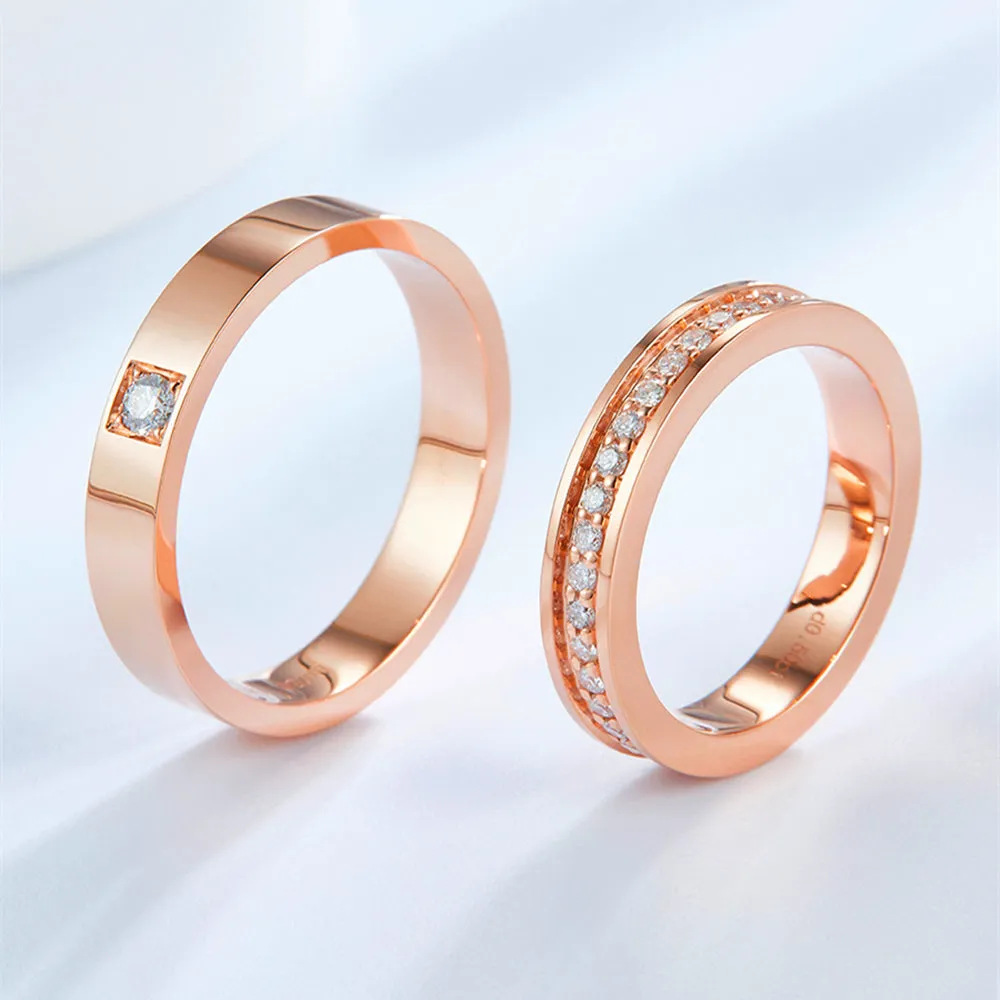 His and Hers Diamond Eternity Couple Wedding Rings