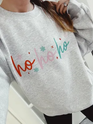Ho Ho Ho Retro Script © Unisex Crewneck Sweatshirt