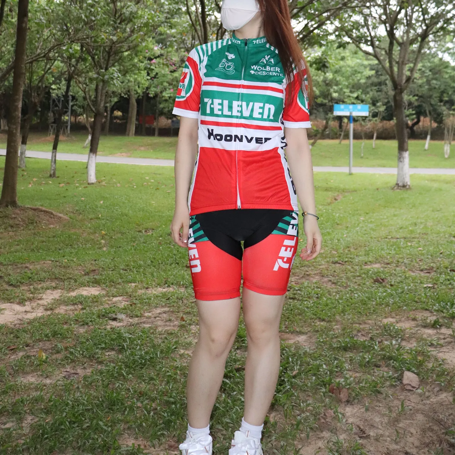 Hoonved 7-Eleven Vintage Short Sleeve Cycling Jersey Top