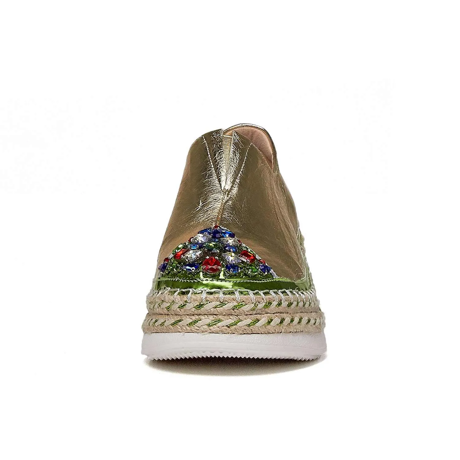 hot bling crystal genuine leather round toe high heels thick bottom slip on loafers women cozy vulcanized shoes