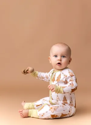 In My Jammers Retro Trees Zipper Romper