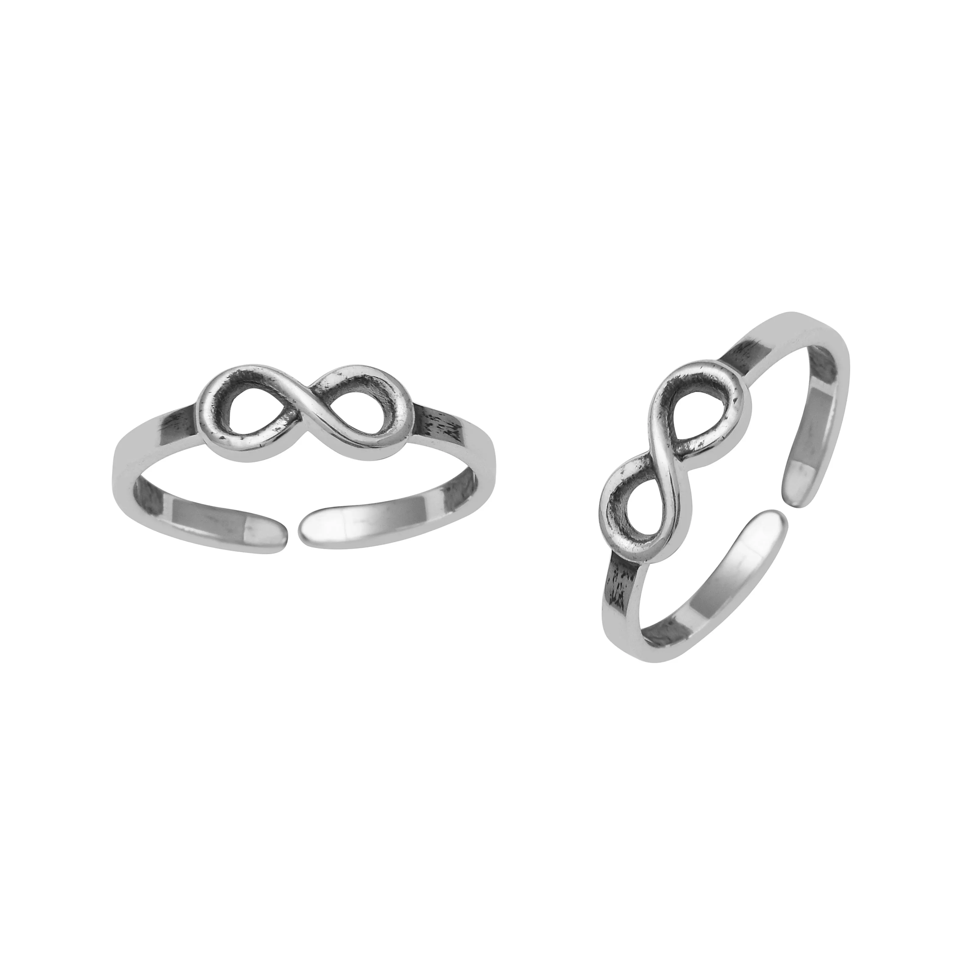 Infinity Toe Ring Pair For Women 925 Silver Stamp Comfortable Toe Rings Gross Weight 2.30