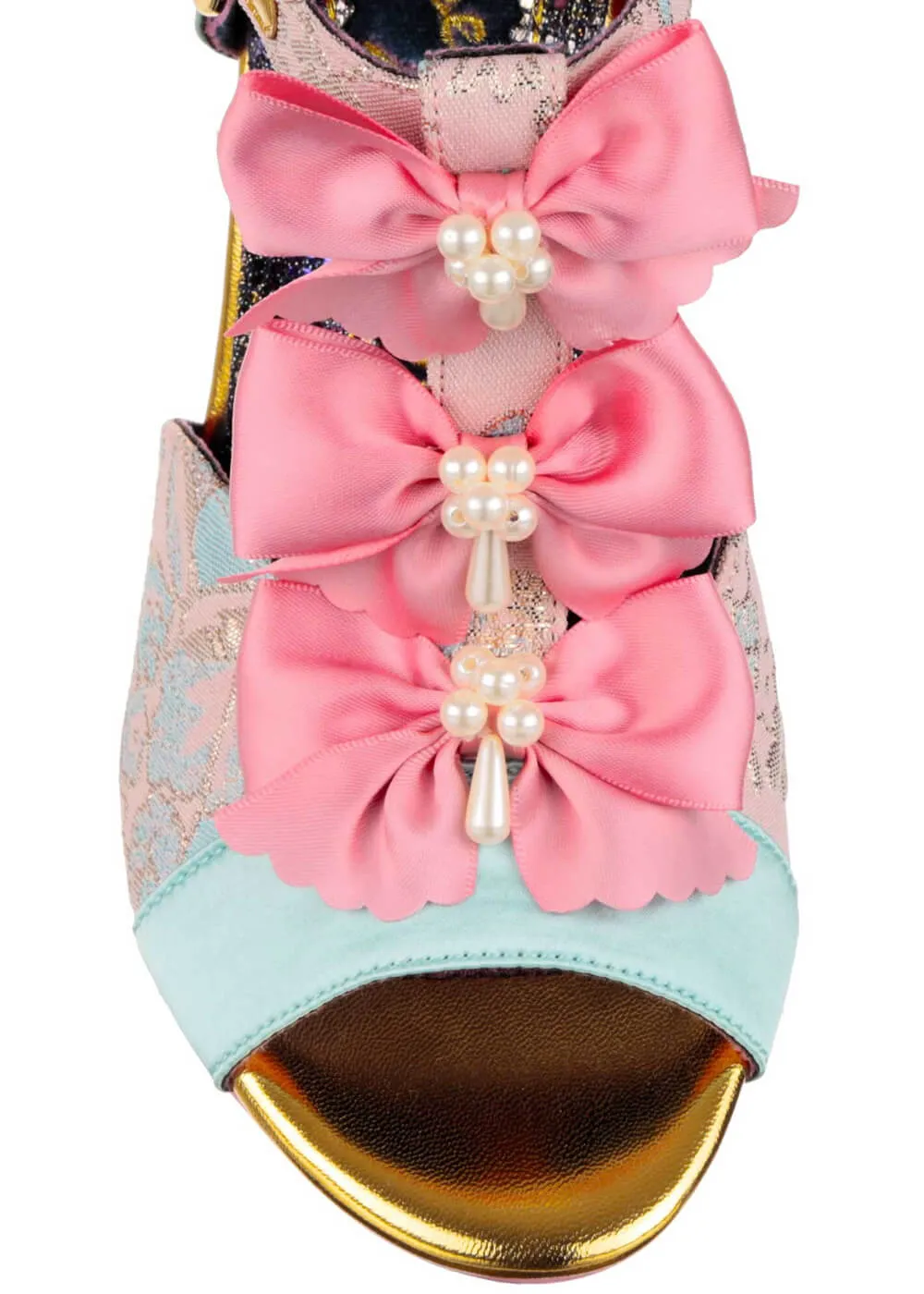 Irregular Choice Very Versailles Bow Pumps Pale Pink
