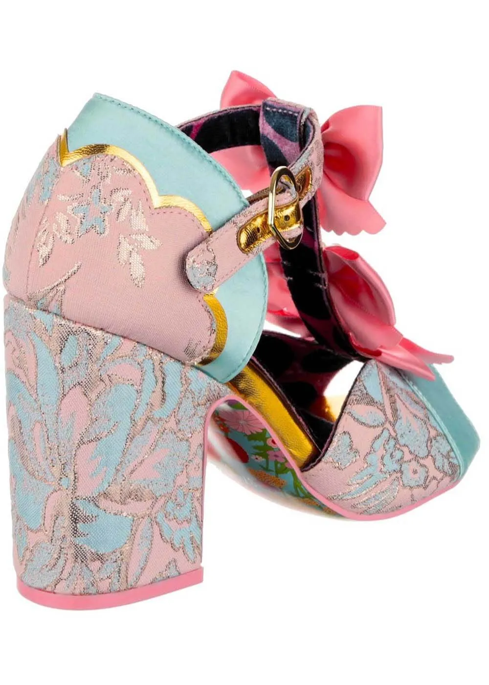 Irregular Choice Very Versailles Bow Pumps Pale Pink