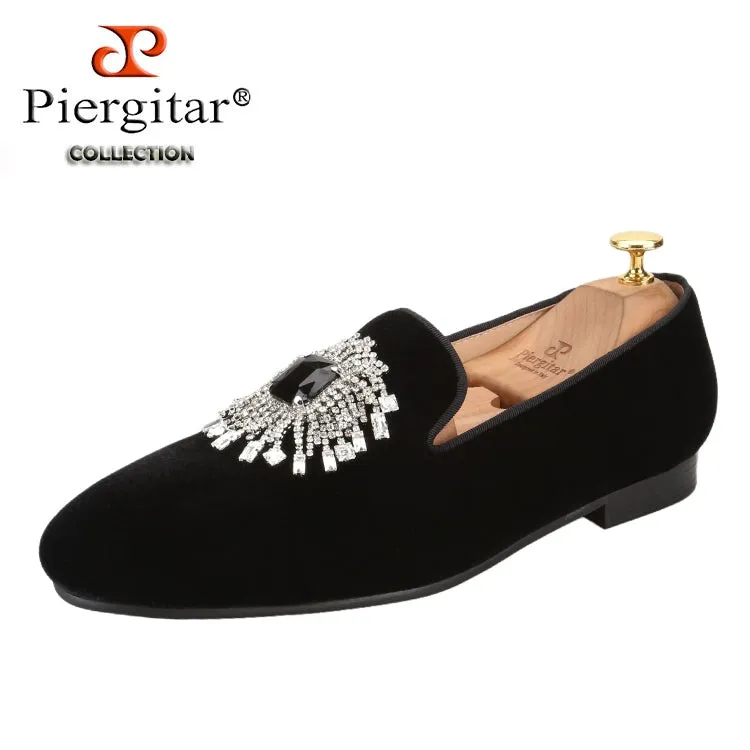Italian big-name customized models, big crystal circle diamonds, one-pedal lazy shoes, loafers, suitable for dinner dress