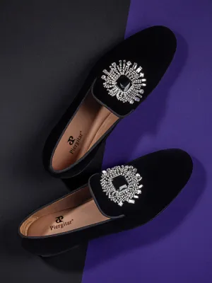 Italian big-name customized models, big crystal circle diamonds, one-pedal lazy shoes, loafers, suitable for dinner dress