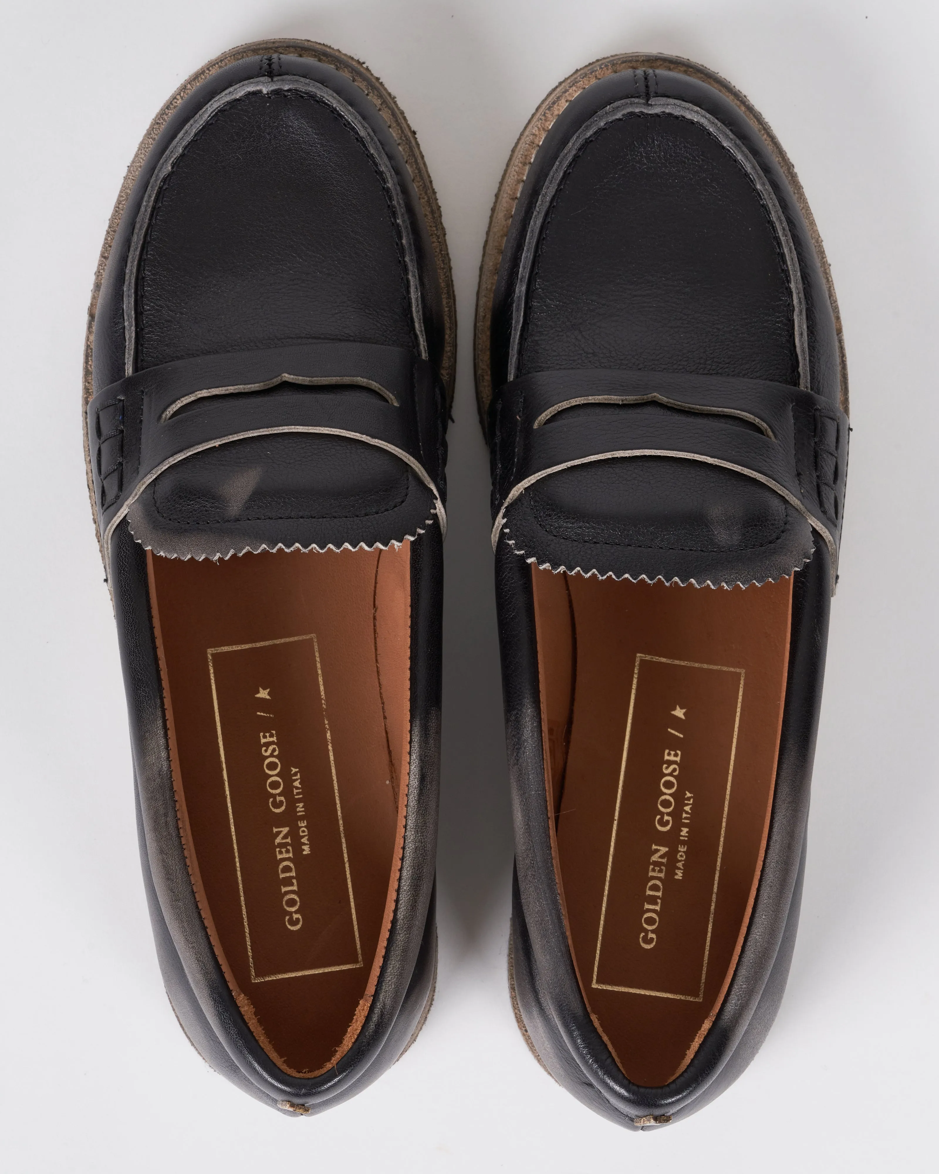 jerry mocassino leather upper - black