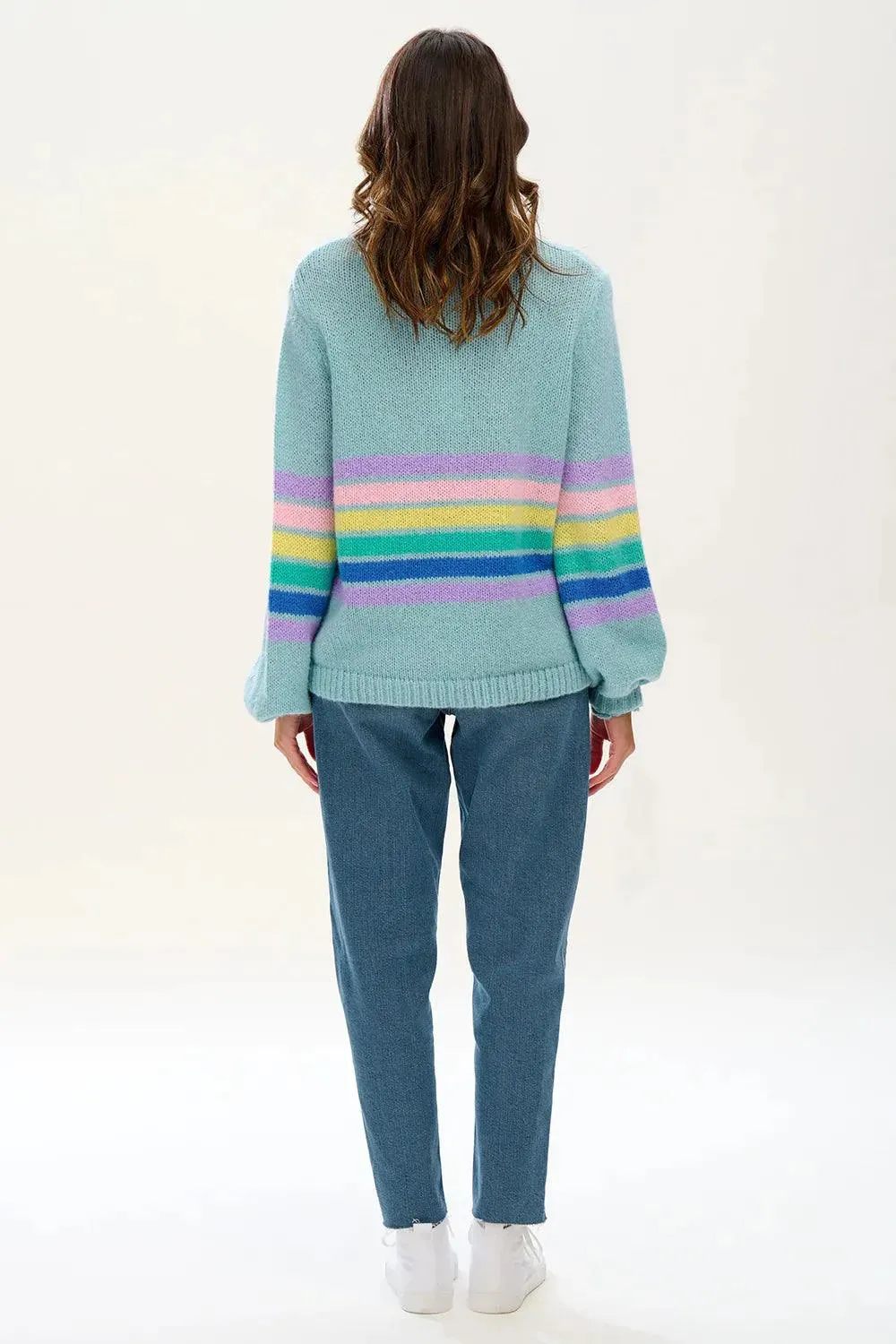 Jersey Sugarhill Essie Aqua Block Stripes