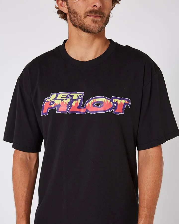 Jetpilot Colour Vision Mens Tee - Black