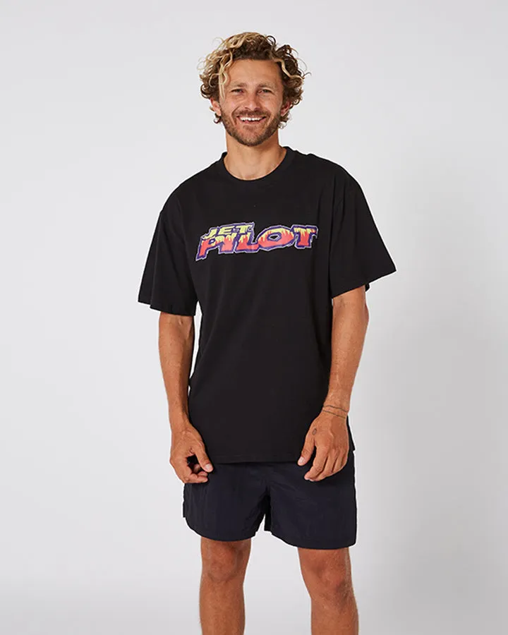 Jetpilot Colour Vision Mens Tee - Black