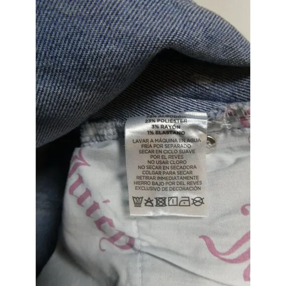 Juicy Couture Low Rise Flare Blue Jeans W/Stone Women's Size 13/31
