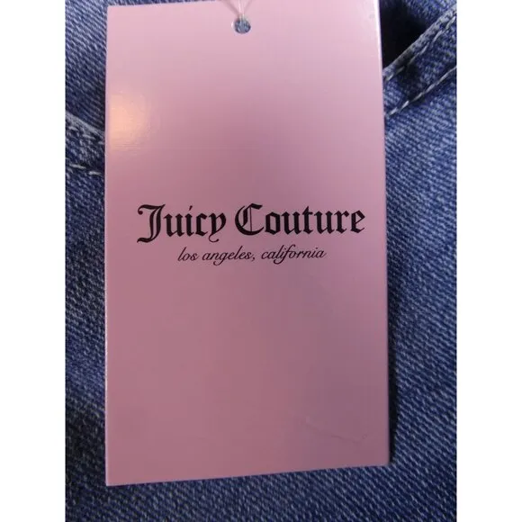 Juicy Couture Low Rise Flare Blue Jeans W/Stone Women's Size 13/31