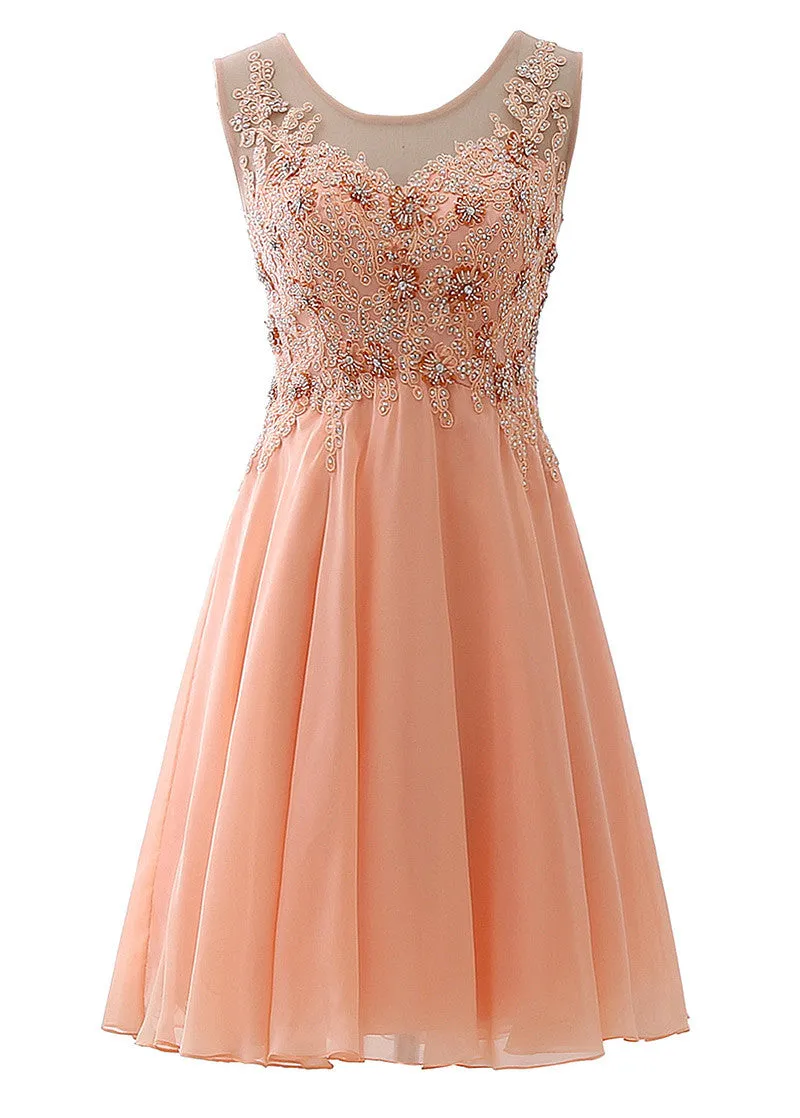 Knee-length A-line Homecoming Dress