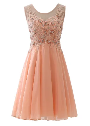 Knee-length A-line Homecoming Dress