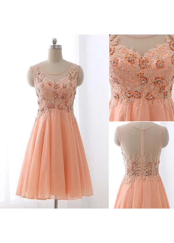 Knee-length A-line Homecoming Dress