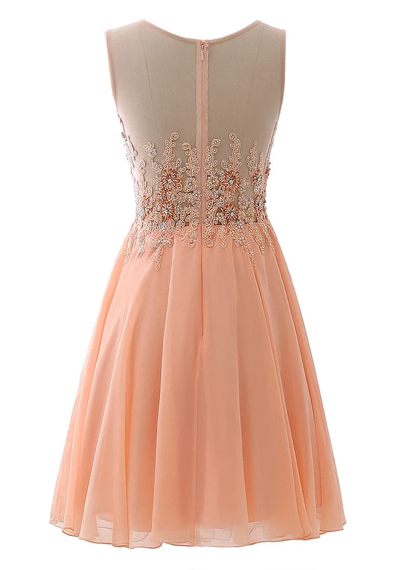 Knee-length A-line Homecoming Dress