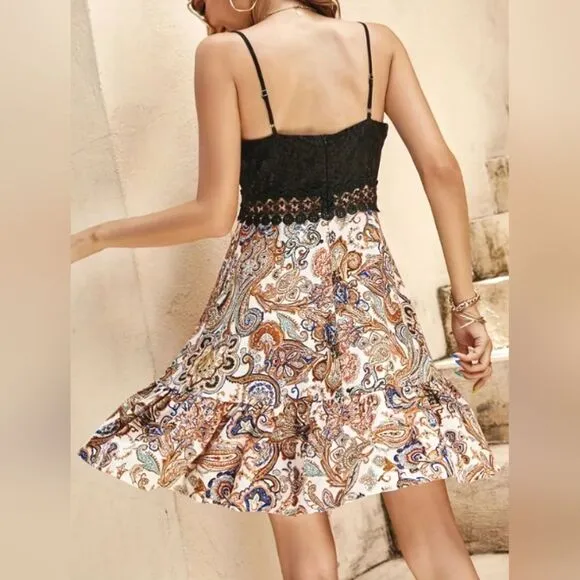 Ladies elegant boho dress sz Large