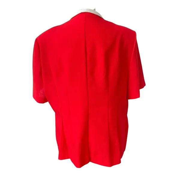 Lady Carole of New York Red Women's Jacket with White Trim