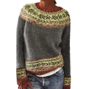 Laerke - Damen-Pullover im Retro-Stil