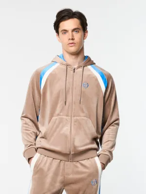Lazaro Velour Hoodie- Taupe Grey