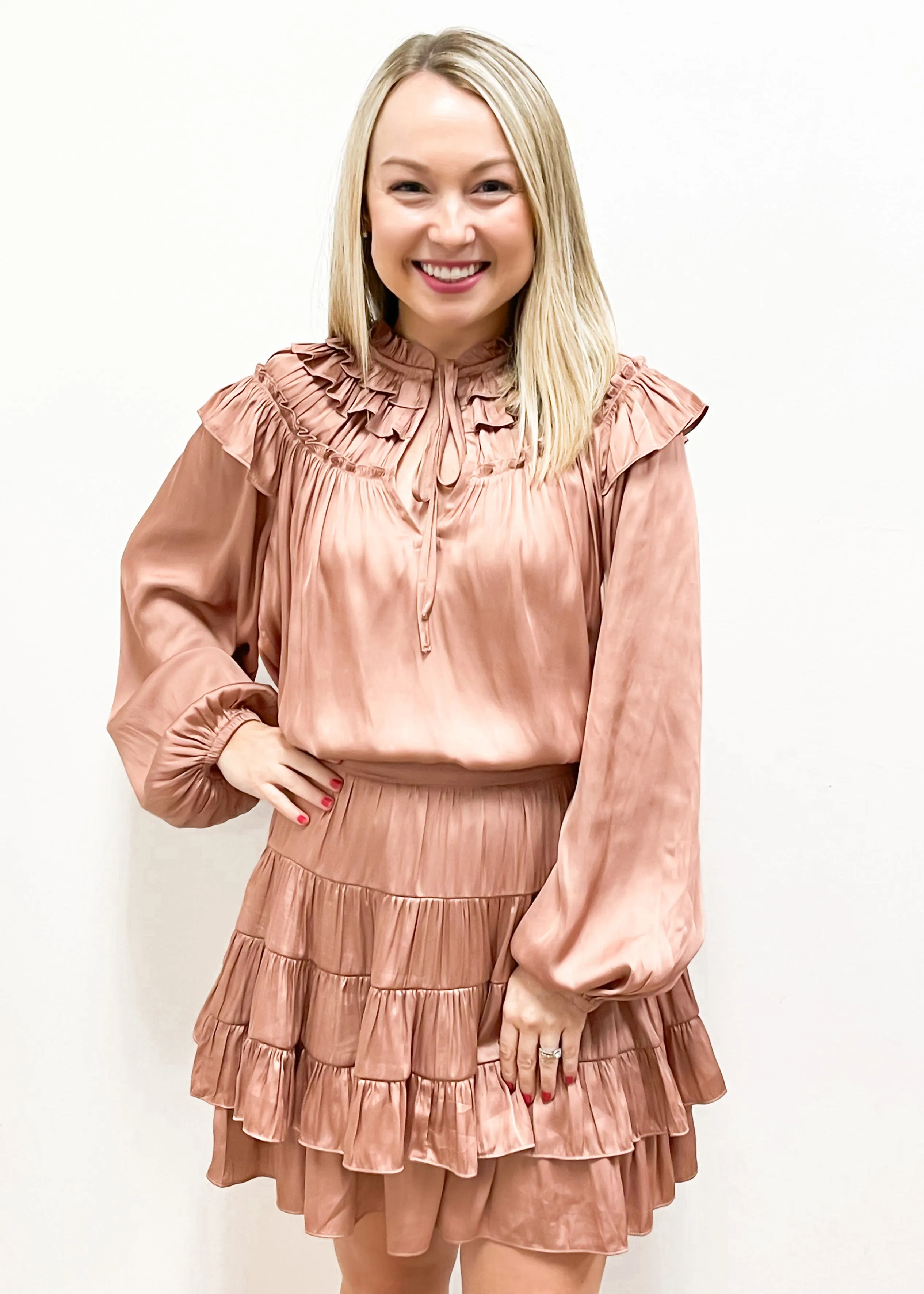 LBLOX Ruffle Detailed Blouse - Mauve