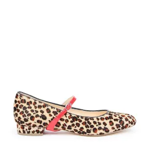 Leopard Ballet Flat   Red Gloss Twiggy Strap