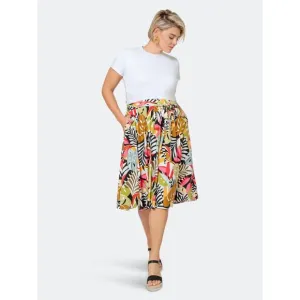 Leota Women's Mindy Skirt in Paradise Pop  Black Size 2XL