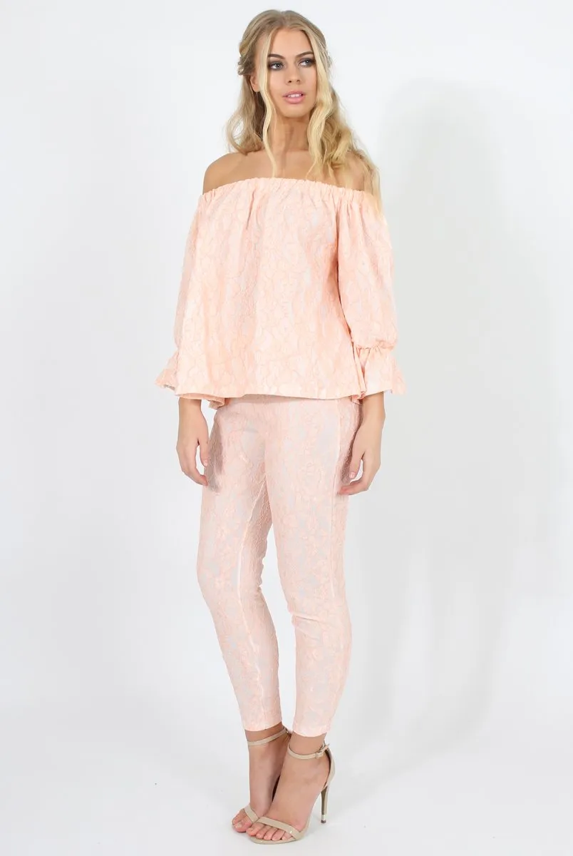 Light Pink Lace Two Piece - Nicole